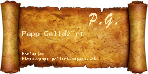 Papp Gellért névjegykártya