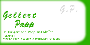 gellert papp business card